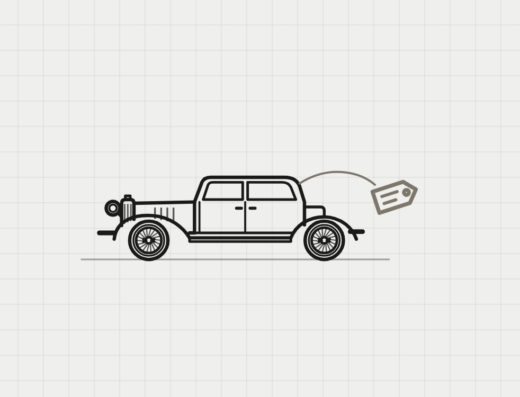 Zeichnung: Oldtimer-Handel