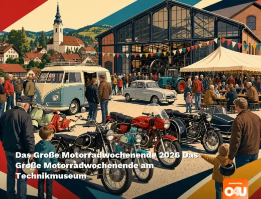 Das Große Motorradwochenende 2026 Das Große Motorradwochenende am Technikmuseum — 3.–4. Oktober 2026