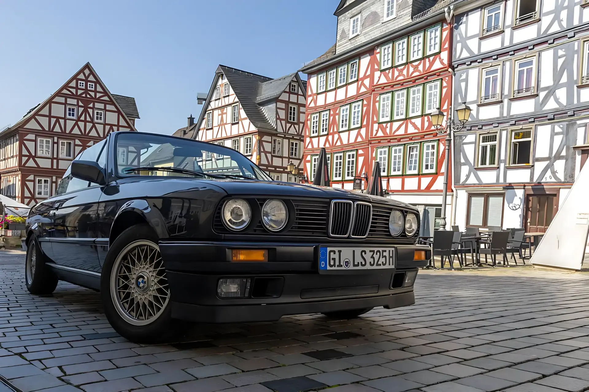 BMW 320i E30 Cabrio mieten in Grünberg, Hochzeitsauto